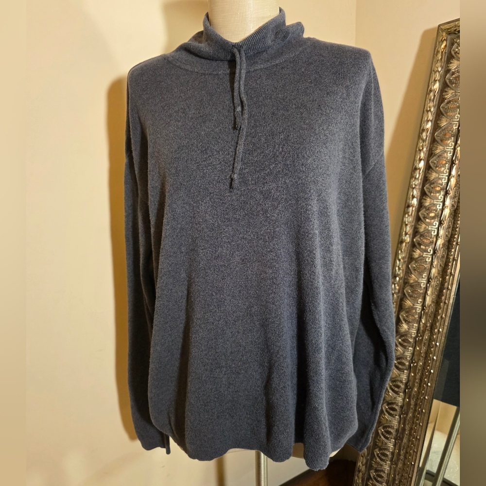 J. Jill 100% Cotton Gray Turtleneck Sweater. Sz Medium.